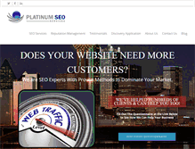 Tablet Screenshot of platinumseoservices.com